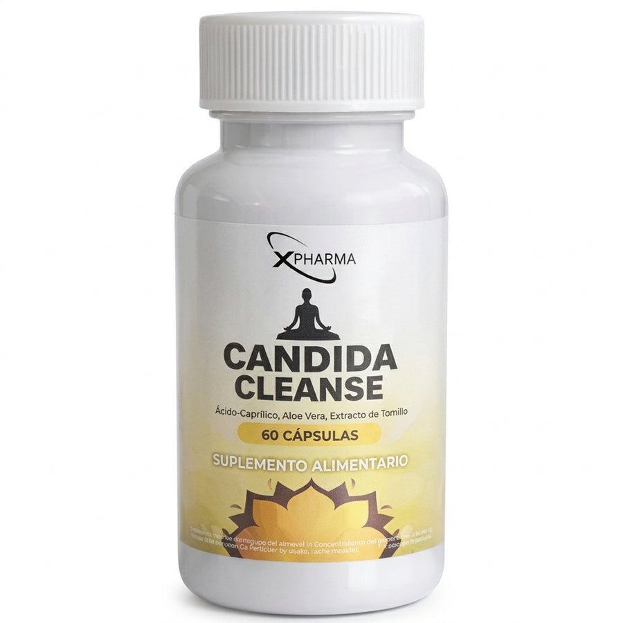 Candida Cleanse Original: envase de frente sobre fondo blanco