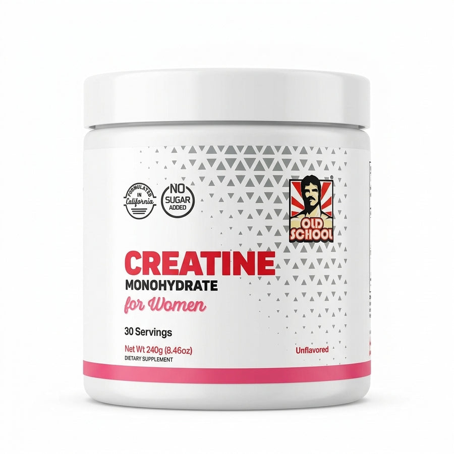 Creatina Monohidratada para Mujer: envase de frente sobre fondo blanco