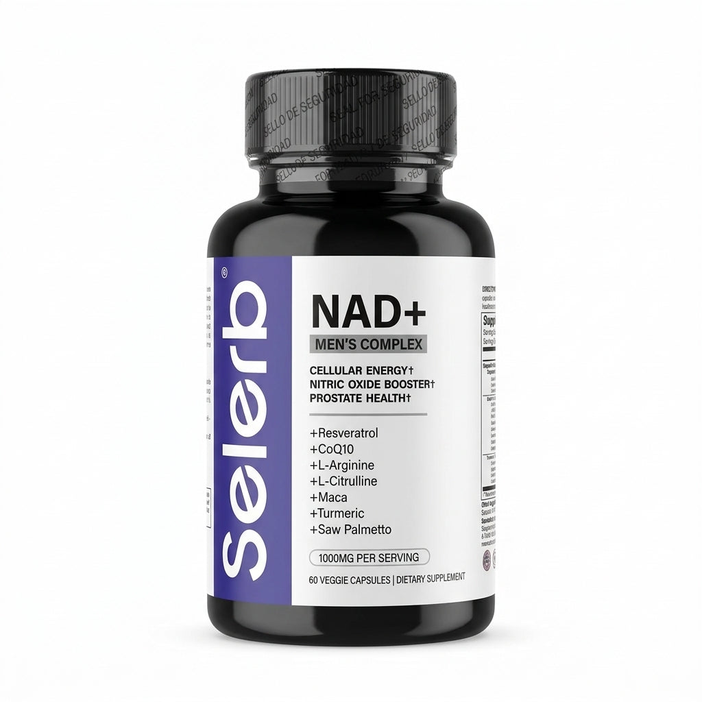Selerb NAD+ Men's: envase de frente sobre fondo blanco